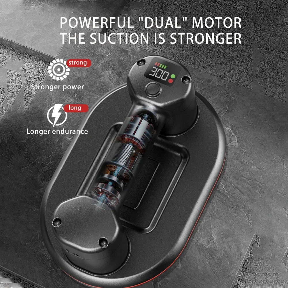 جديد ذكي عرض الصناعية الصف كوب شفاط المكنسة الكهربائية 300 كجم تحميل الثقيلة بلاط الجرانيت رافع للزجاج #3