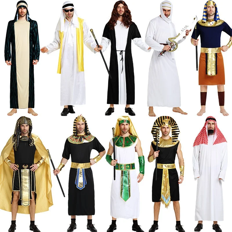 أزياء الهالوين الجديدة لعام 2025 عبر الحدود العربية S دبي أزياء الرجال القديمة الطويلة التقليدية الصينية العرقية للمسرح للنساء