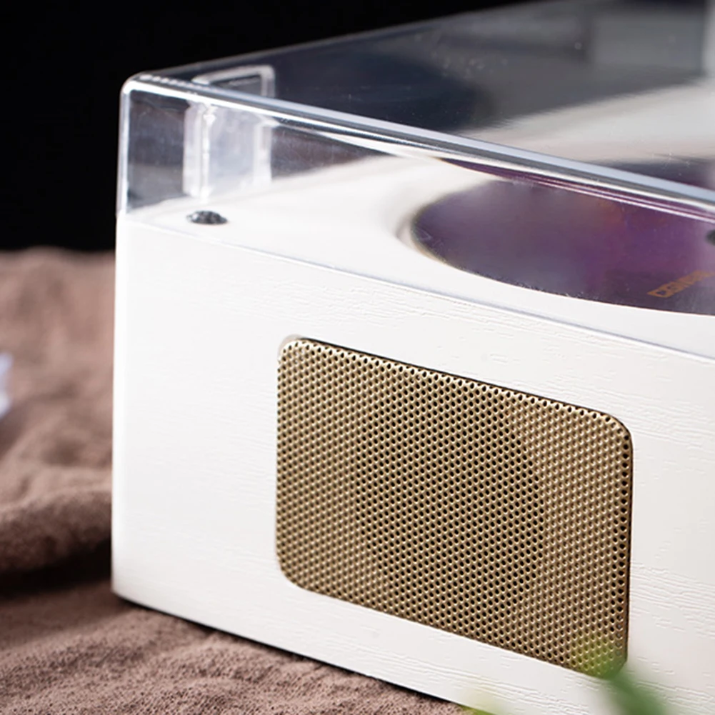 مشغل أقراص مضغوطة ريترو قابل لإعادة الشحن يدعم CD BT USB 3.5 ملم AUX مشغل أقراص مضغوطة محمول متوافق مع بلوتوث 5.0 مشغل موسيقى منزلي للهاتف