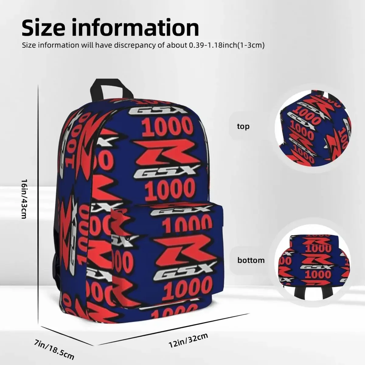 GSX-R 1000 damskie plecaki chłopcy dziewczęta Bookbag Casual torby szkolne dla dzieci przenośny plecak na laptopa torba na ramię