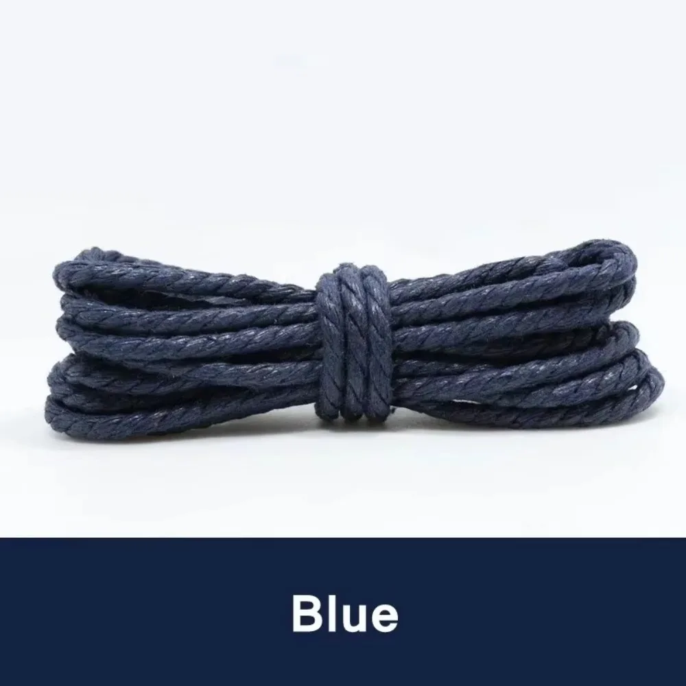 High Quality Leather Waxed Shoelaces Replace Waterproof Boots Laces Strings Cotton Round Shoe Cord Rope Shoes Accessories