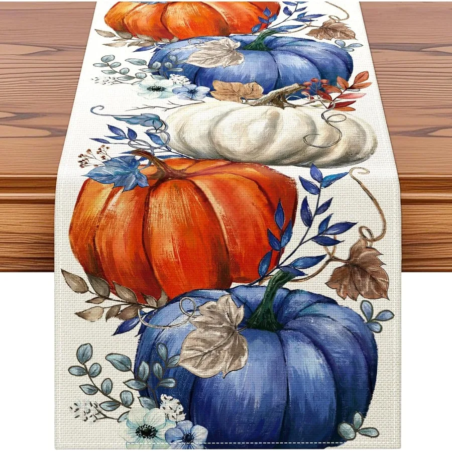 

Artscope Pumpkins Eucalyptus Leaves Fall Table RunnerAutumn Seasol Kitchen Dining Table tion for Fall Home Decor 13x72 IhBeige
