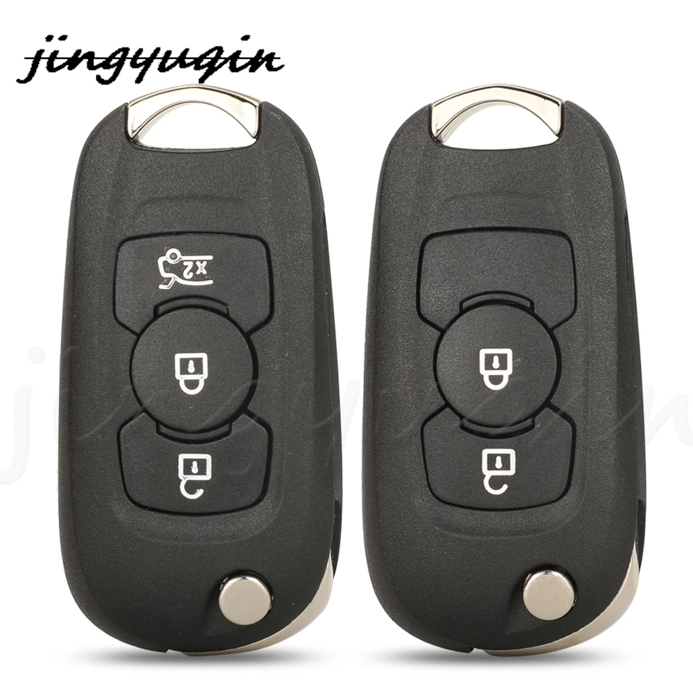Jingyuqin Folding Remote Car Key Shell Case Cover For Opel Vauxhall Astra K Buick Excelle Gt Verano Excellegt Auto Accessories