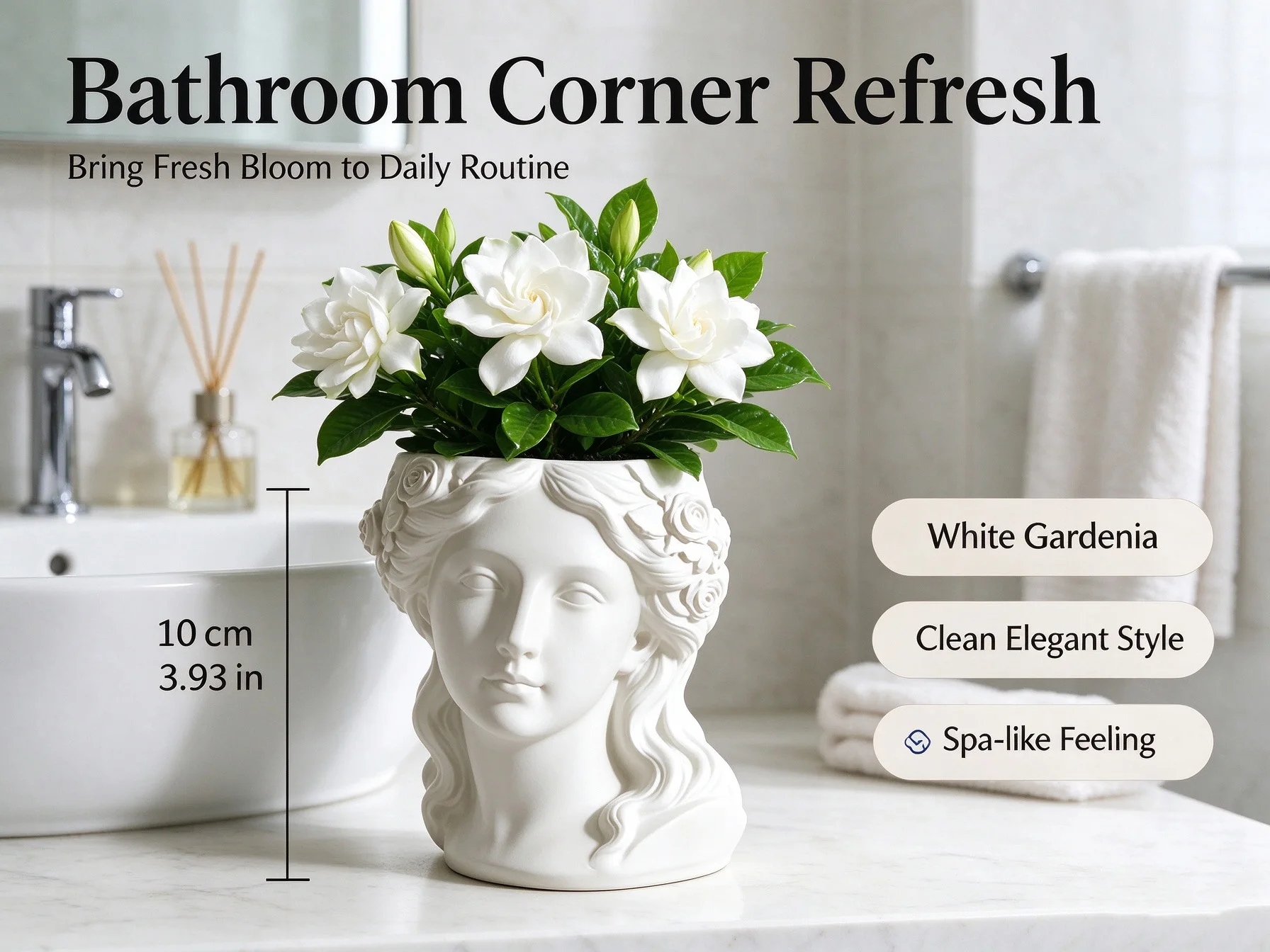 Resin Woman Face Flower Pot Creative Bust Sculpture Succulent Vase Greek Goddess Head Planter Home Tabletop Garden Decor Gift