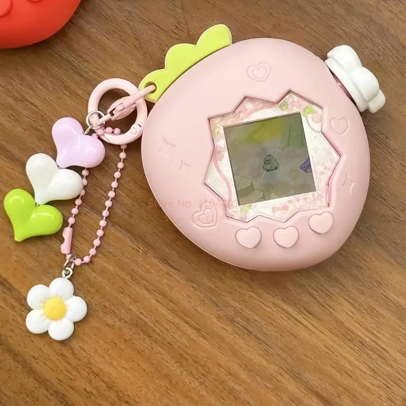 

Tamagotchi Smart Paradise Pet Machine Pink Strawberry Case Protective Cover Toy With Panel Paper Girls Birthday Holiday Gifts