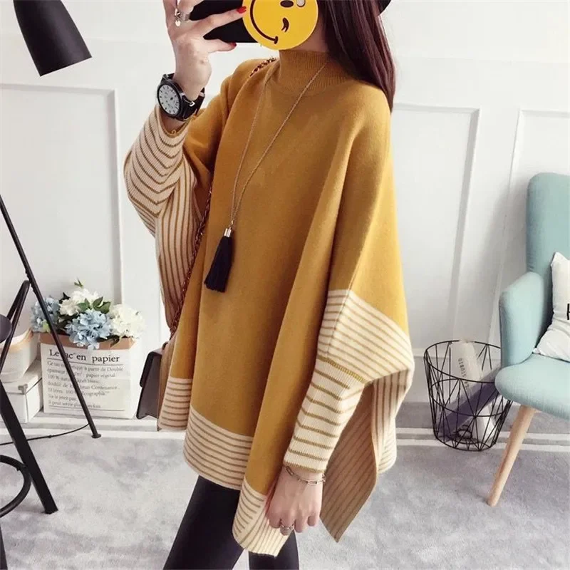 

NMZM2023 Women's Pullover Women's Sweater Fashion Autumn/Winter Shawl Warm Casual Loose Knitted Top