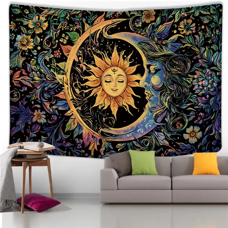 Withcraft Flora Flower Tapestry For Wall Art Home House  Bedroom  Decor For 2024 Hanging Home Decration  Marine Benthos