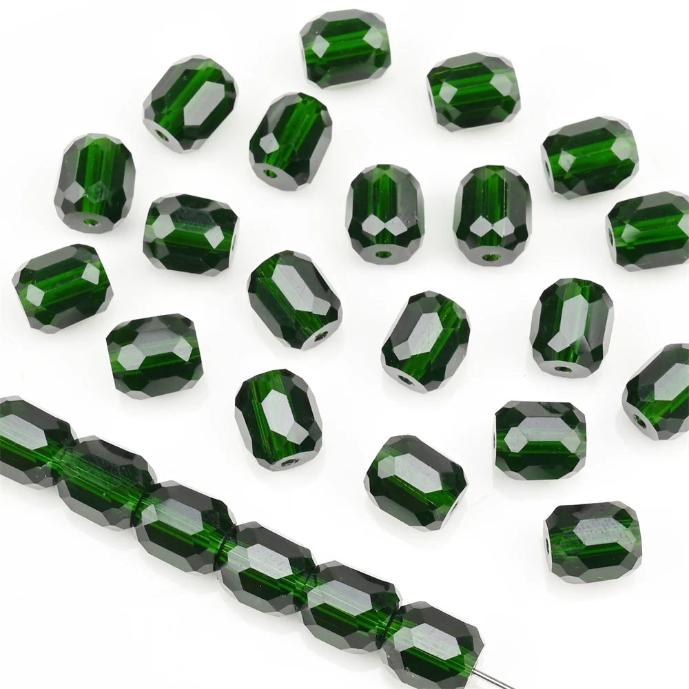9*7mm Austrian Green Crystal Glass Beads Spacer Faceted Loose Beads For Jewelry Making Bracelets & Bangles Necklace DIY