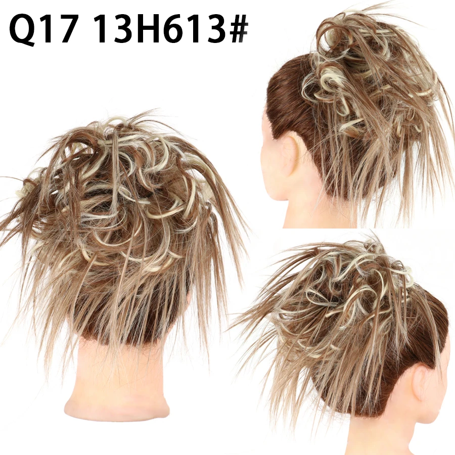 Messy Bun Hairpiece with Elastic Rubber Band