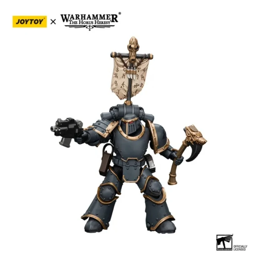 

JOYTOY Warhammer 40000/40k The Horus Heresy Space Wolves Grey Slayer Pack Grey Slayer With Legion Vexilla Action Figure Doll