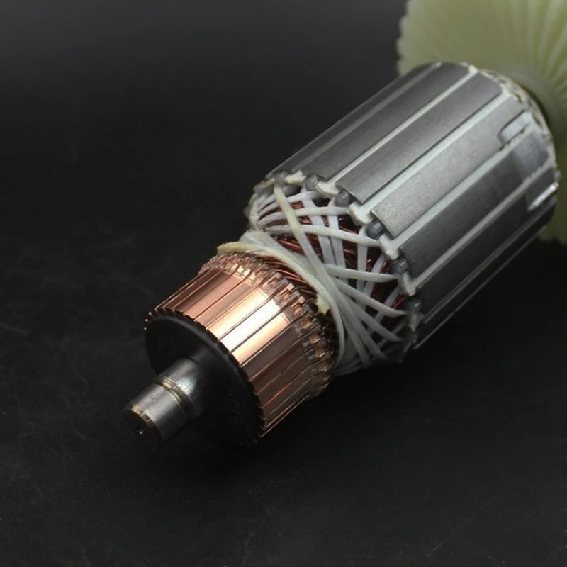 7-Tooth Copper Armature Rotor for 3501 L801 355/350 Cut Off Saw, Metal Cutting Machine Motor Replacement