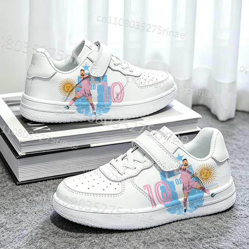 

Youth Kids Print Shoes World Football Matches 10 GOAT Argentina Selection Soft Sole Hot Selling Walking Shoes Gift Boys Girls