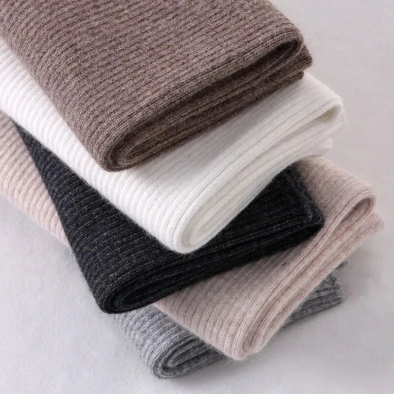 

Korean Solid Color Collar Warm Scarf Men Women Winter Thick Windproof Neck Protect Elastic Knit Scarves