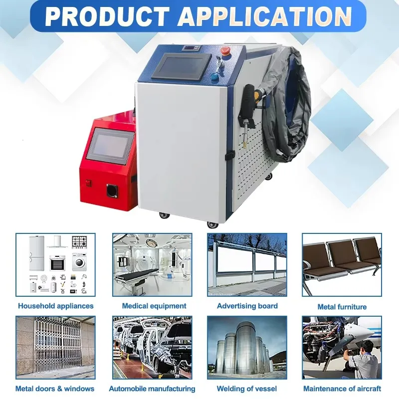 1500w  Welder  Machine Welding Stainless Steel Sheet Thickness 1.5mm Portable 4in1  Welding