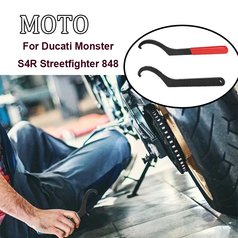 For Ducati Monster S4R Streetfighter 848 Rear Hub Chain Adjuster Spanner Grip handle Tool 748 916 996 998 1098 1198 1199 1299