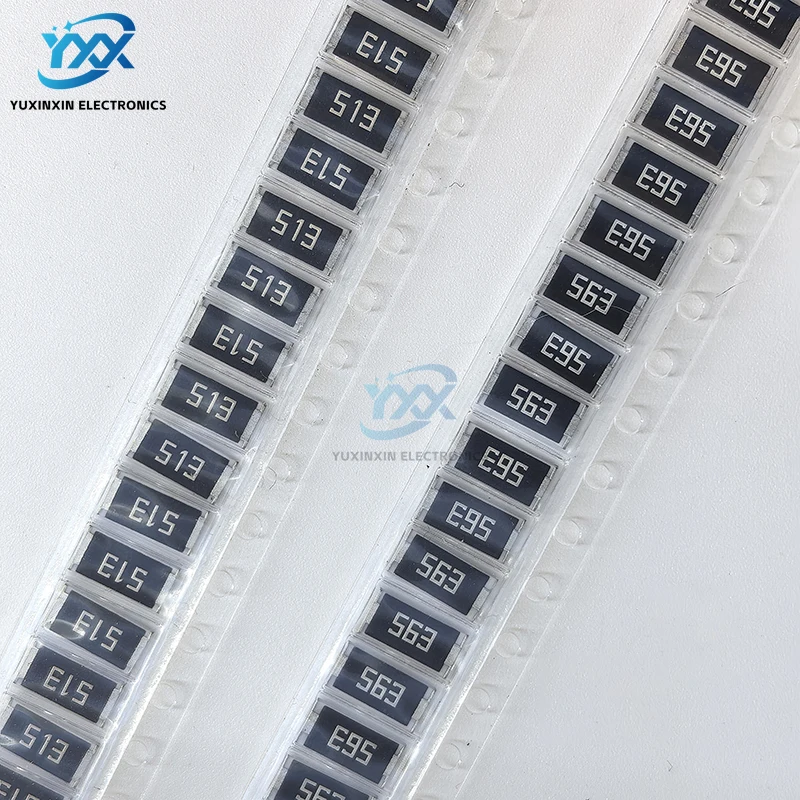 50pcs 2512 SMD Resistor 5% 0R~10MΩ 0ohm 10R 1K 10K 100K 1M High Power Chip Resistors for Power Supply, Industrial PCB Projects