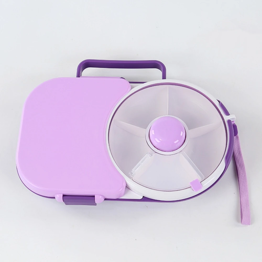 

With 5 Compartments Rotating Lunch Boxes Moisture-Proof Multifunction Bento Box Sealing Dustproof Rotating Snack Container