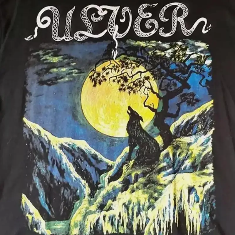 Vtg Ulver Band Album Music T Shirt Style For Men Cotton Black All Size KN075