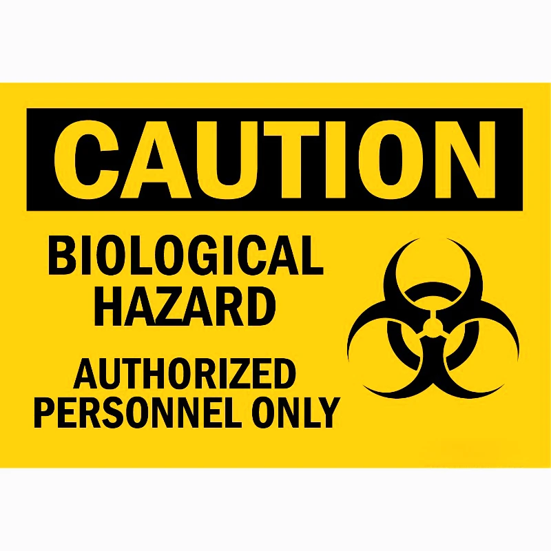 13cm Caution Biohazard Sign Vinyl Car Decal Sticker, PVC Material for Auto Body Decor Accessories