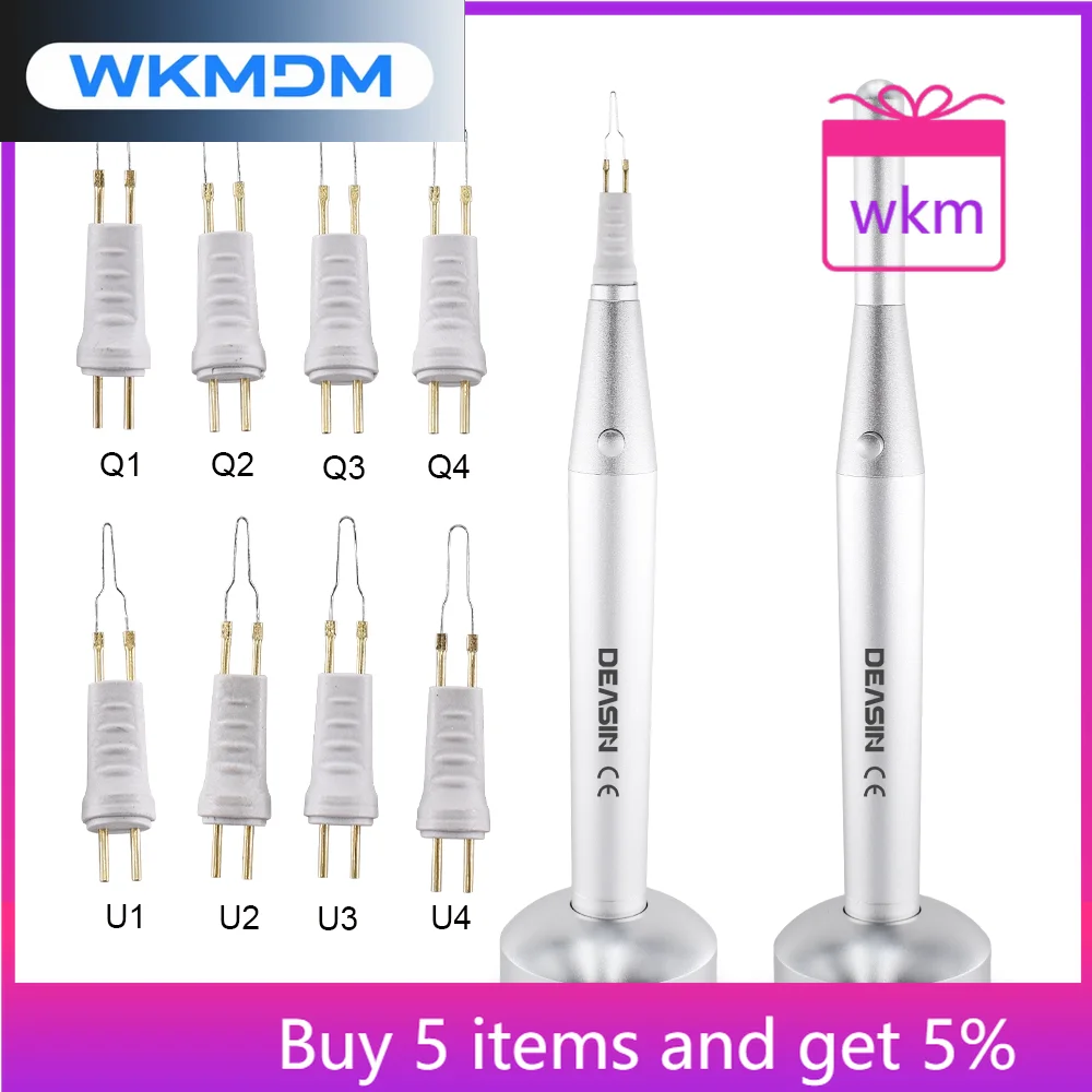 充電式ガッタパーチャカッター、歯内切削ペン、高速加熱、8種類のチップ付き、歯内根管カッター