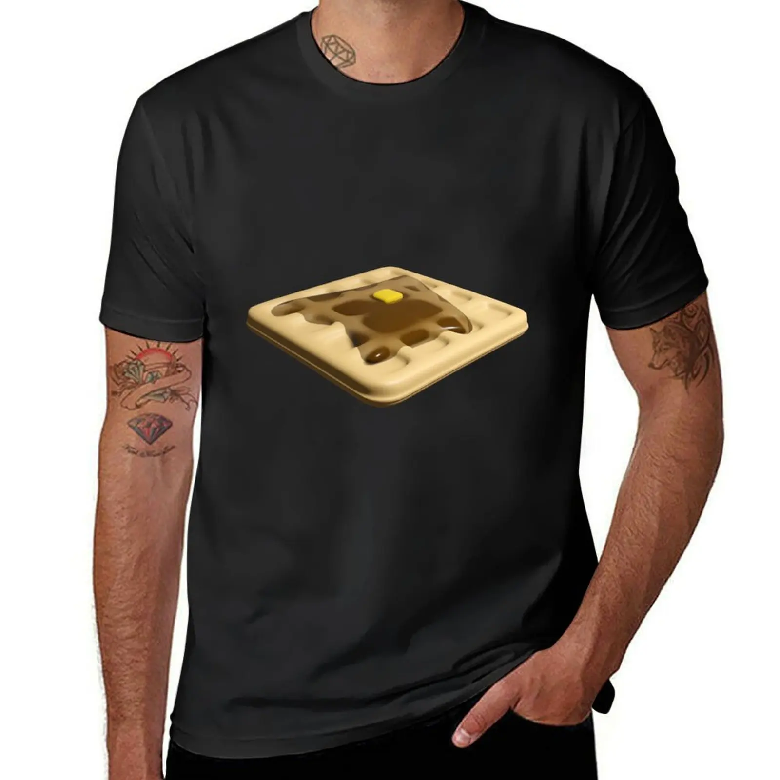 

Waffle Eggo T-Shirt anime shirt cotton graphic tees topping cute tops plus size men clothing