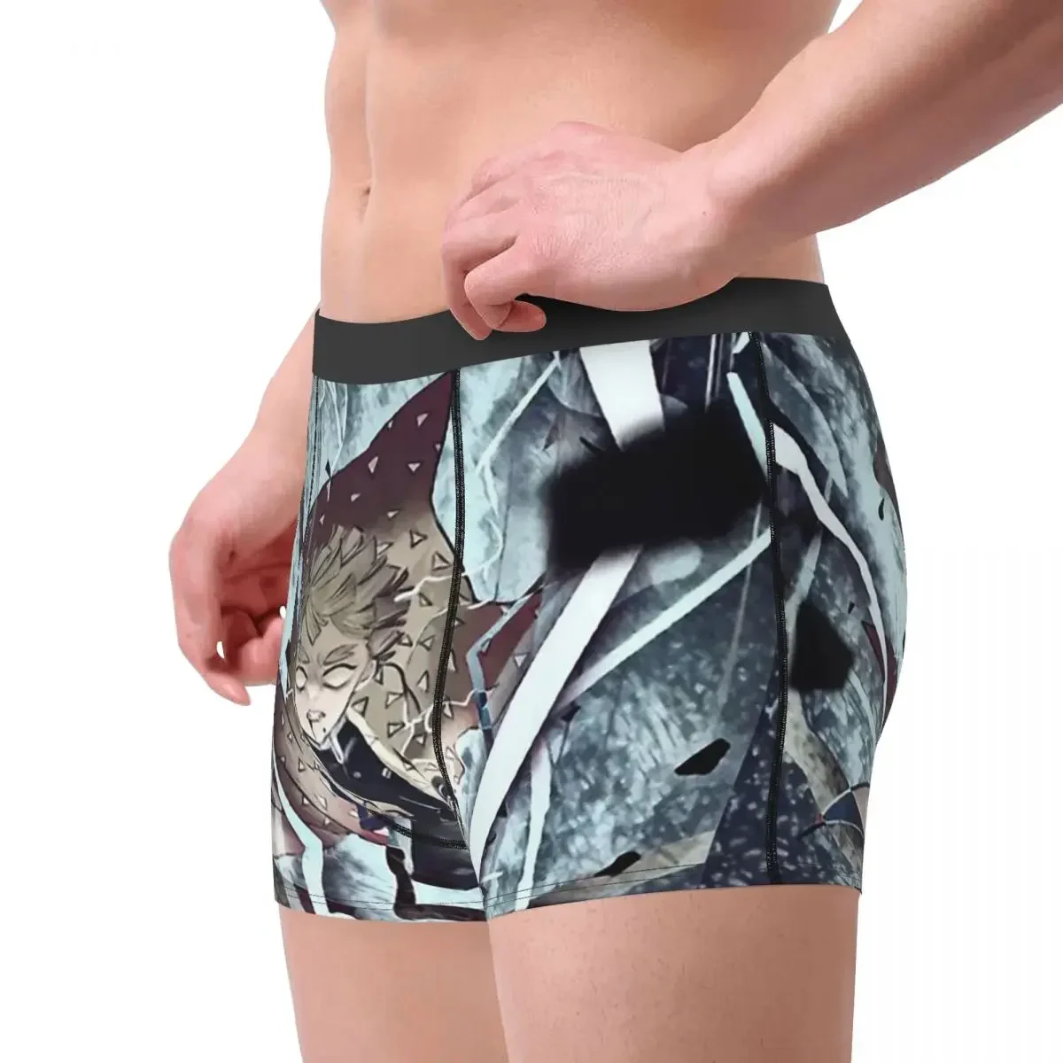 Zenitsu KKimetsu No Yaiba Demon Slayer Kimetsu No Yaiba Kamado Anime Underpants Breathbale Panties Male Print Shorts Boxer Brief