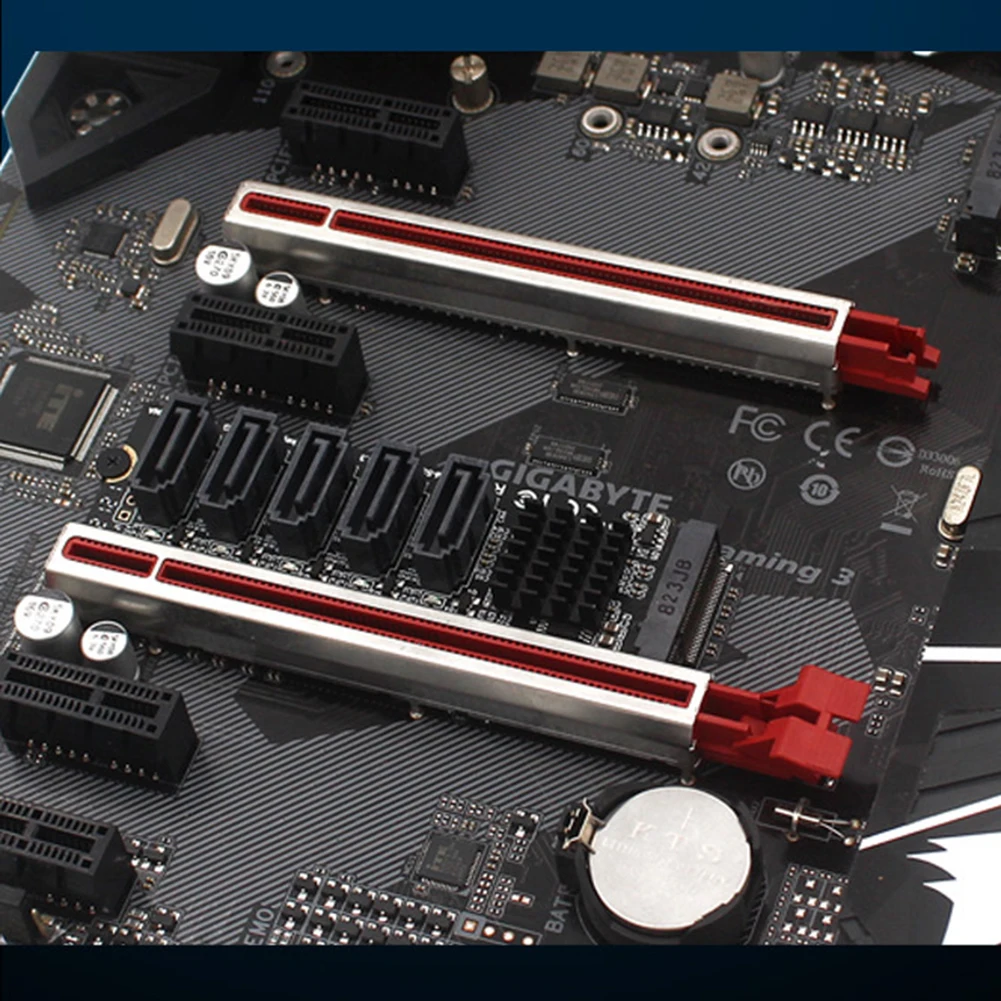 بطاقة توسيع M.2 M-Key PCI Express إلى SATA 3.0 JMB585 بطاقة محول شرائح تدعم نظام التشغيل/Windows /Linux 6Gbps 5 منافذ
