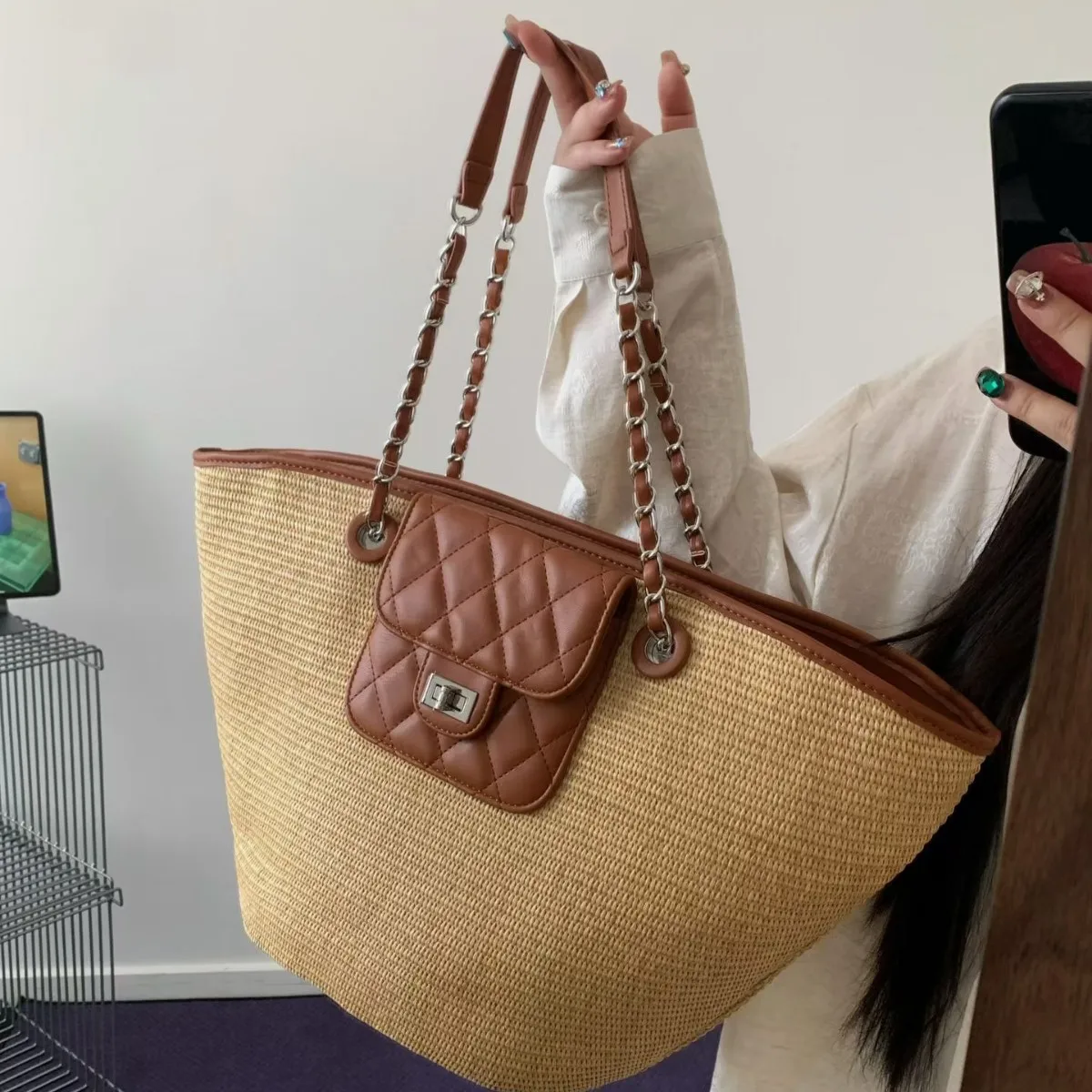 

Классические минималистичные простые сумки для подгузников для женщин, шикарная дизайнерская сумка через плечо, кожаная сумка большой вместимости, винтажная элегантная сумка для поездок на работу