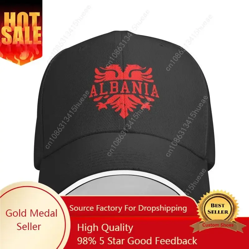 Coole Albanien Baseball mütze für Männer Frauen personal isierte verstellbare Unisex albanischen Adler Wappen Papa Hut Frühling