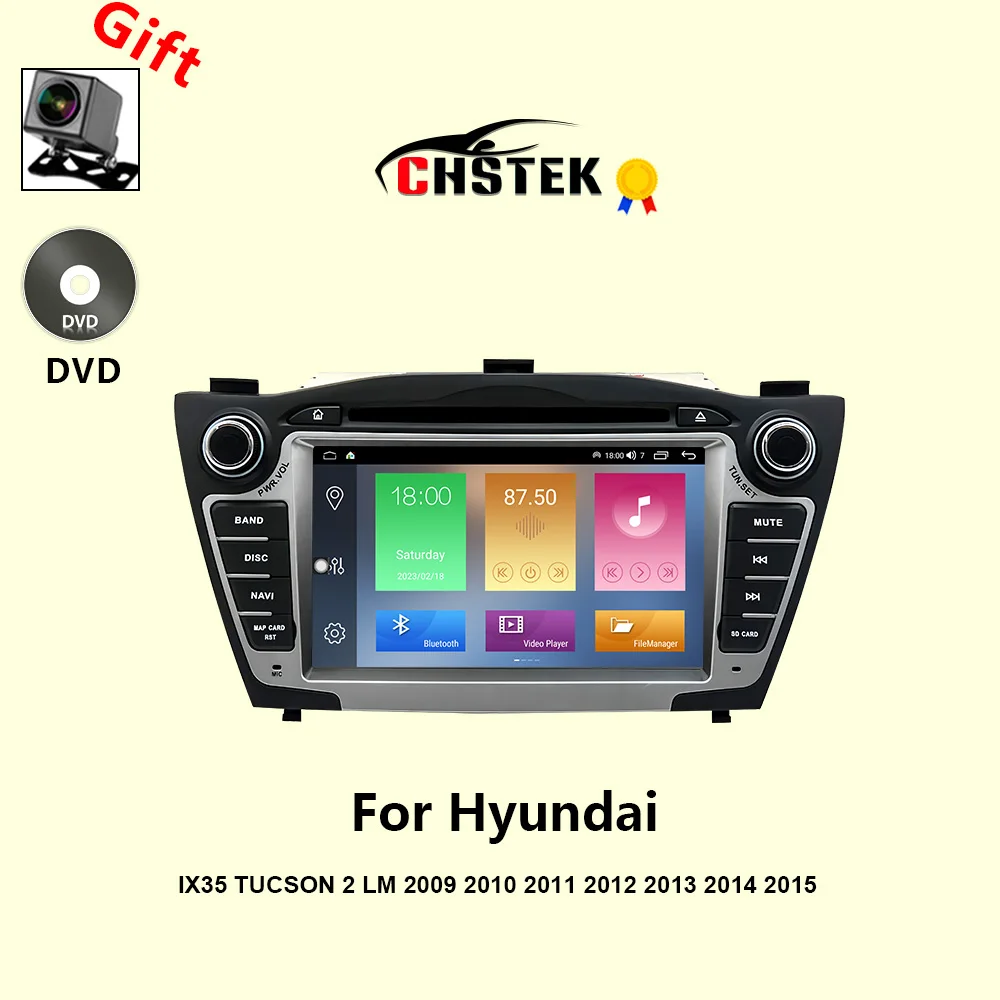 

Автомобильный радиоприемник CHSTEK Carplay для Hyundai Tucson 2 LM IX35 2009-2015, Android, автонавигация, Bluetooth, Wi-Fi, GPS, мультимедийный DVD-плеер