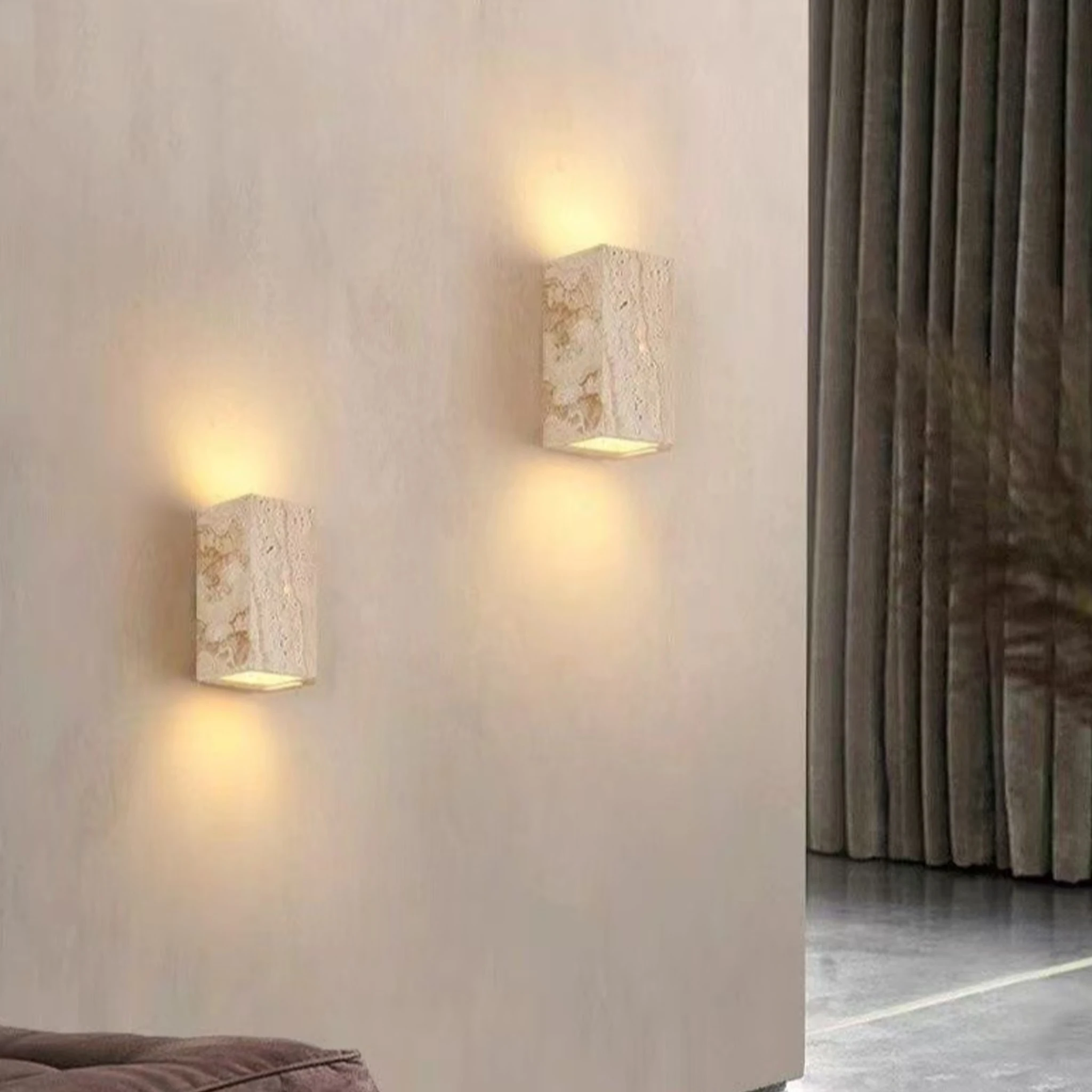 Modern Wall Lamp Handmade Stone LED Wall Light Creative Living Room Bedroom Hallway Staircase Indoor Outdoor Decor Lighting