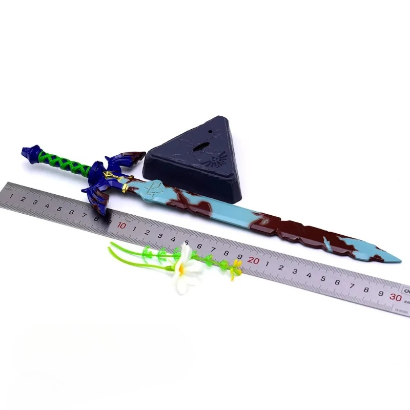 30 سنتيمتر/11.81in لعبة الأجهزة الطرفية دموع المملكة ماستر السيف مع نسخة قاعدة نماذج الأسلحة المعدنية الحرفية المقتنيات سطح المكتب