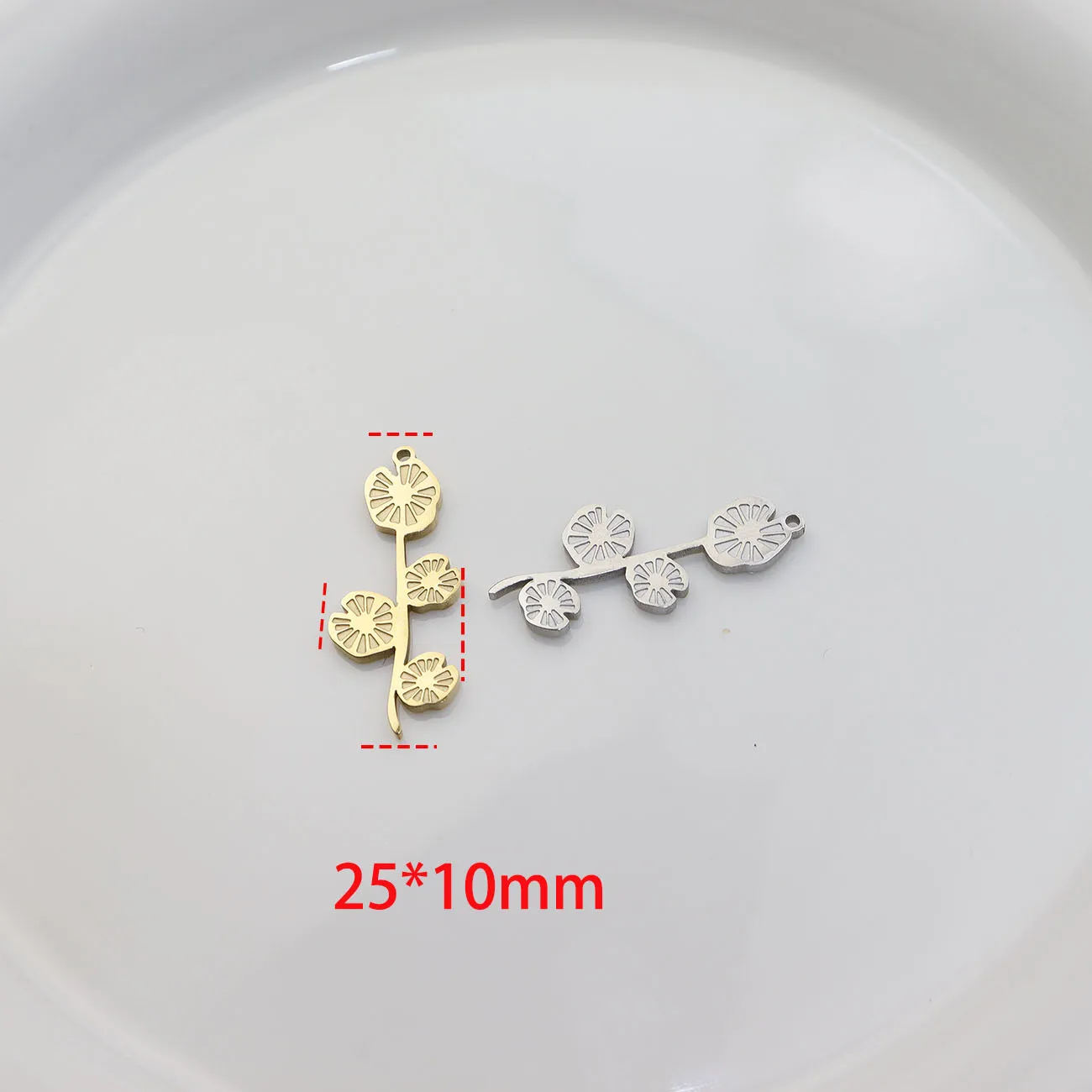 5pcs Casting Stainless Steel Fish Rhinestones Charms Pendant Jewelry Accessory DIY Necklace Earrings Bracelets Vacuum PVD Plate view 4