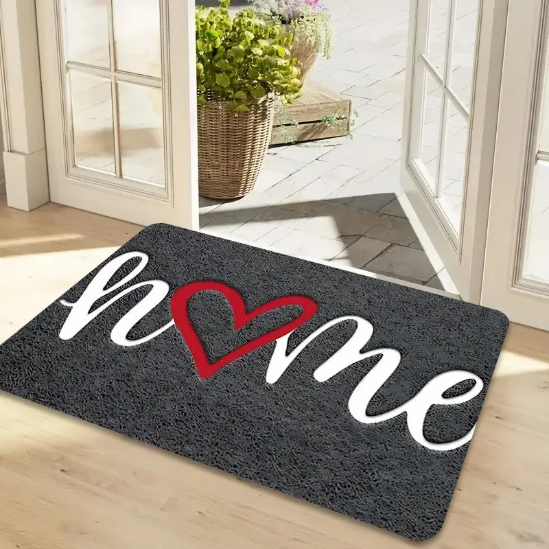 Pomeranian Welcome Home print Doormat pet themed rug wear resistant floor mat for household entryway
