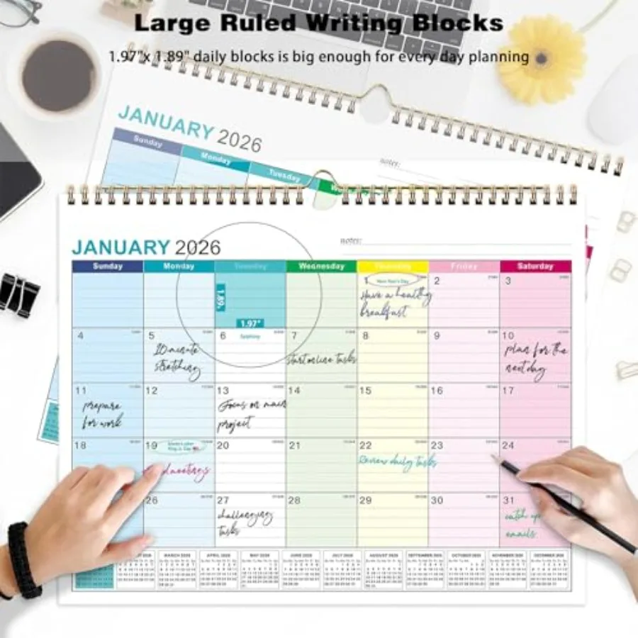 2026 Wall Calendar 18 Monthly Calendar 20262027 Jan 2026 Jun 2027 15" x 11.5" Hanging Wall Calendar 2026 with Thick Paper Lined