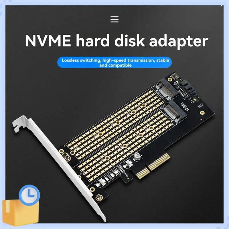 Populaire M.2 Dual M.2 PCIE 4.0-adapter voor Nvme / NGFF SSD NVME (M Key) en SATA (B Key) SSD naar Pcie X4 X8 X16-slot