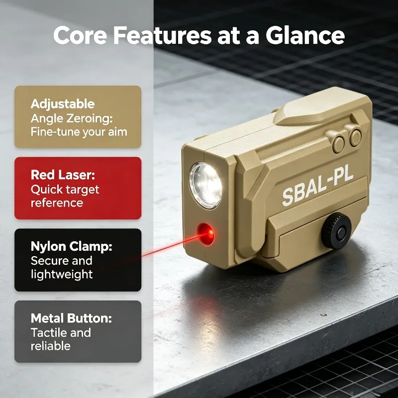 All Match SBAL-PL Adjustable Zero Light Nylon Clamp Red Light Beam Custom Model Mod Ornaments