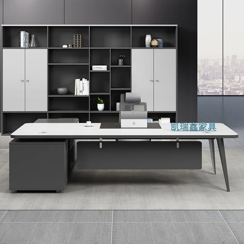 Boss desk simple modern president manager desk sub supervisor office desk and chair combination