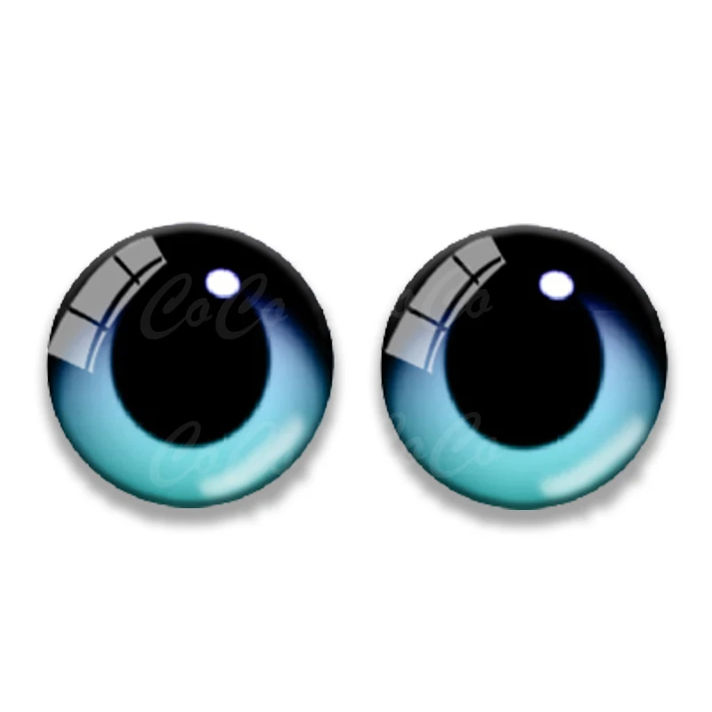 6pairs Runde 8/10/12/14/16/ 20MM Glas Drachen Katze Augen Cabochon Charms Zubehör Glas DIY Multi Farbe Puppe Augen Muster Handwerk – Detail 7