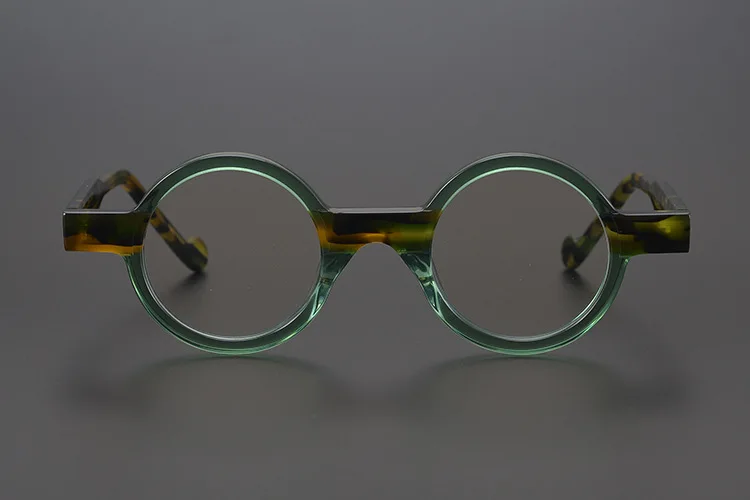 55104 Runde Acetat Brillen Rahmen Männer Myopie Brillen Frauen Optische Gläser Steampunk Brillen – Detail 6