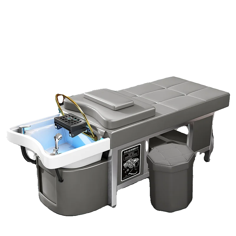 

Ceramic basin head treatment shampoo bed, barber shop, hair and beauty salon, stainless steel Thai massage, water circulation
