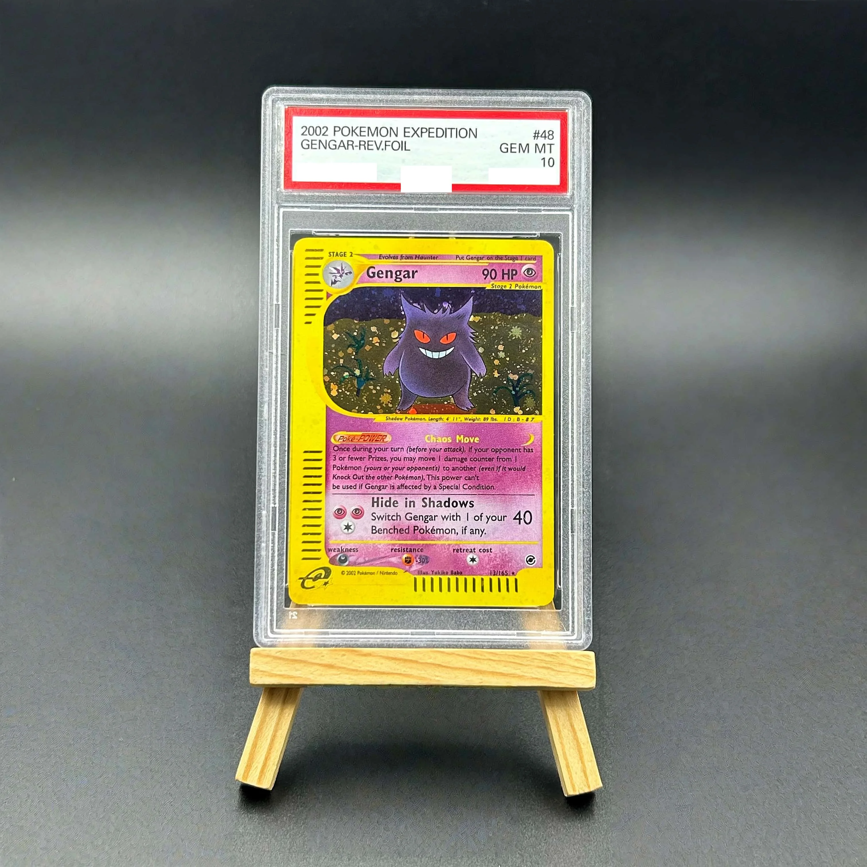 

2002 Pokemon Expedition Gengar Reverse Foil Textured Card - Gem Mint 10 Collectible TCG