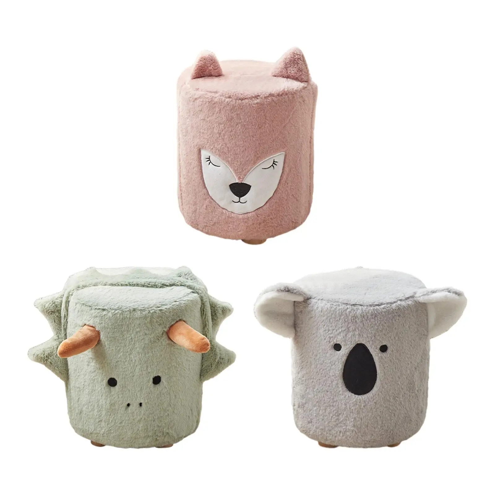 Cartoon Small Footstool Footstools Ottomans for Nursery Bedroom Bedside