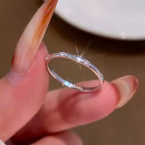 GRA 925 Sterling Silver Round Simple Real Moissanite Diamond Ring For Women Anniversary High Quality Fashion Fine Jewelry