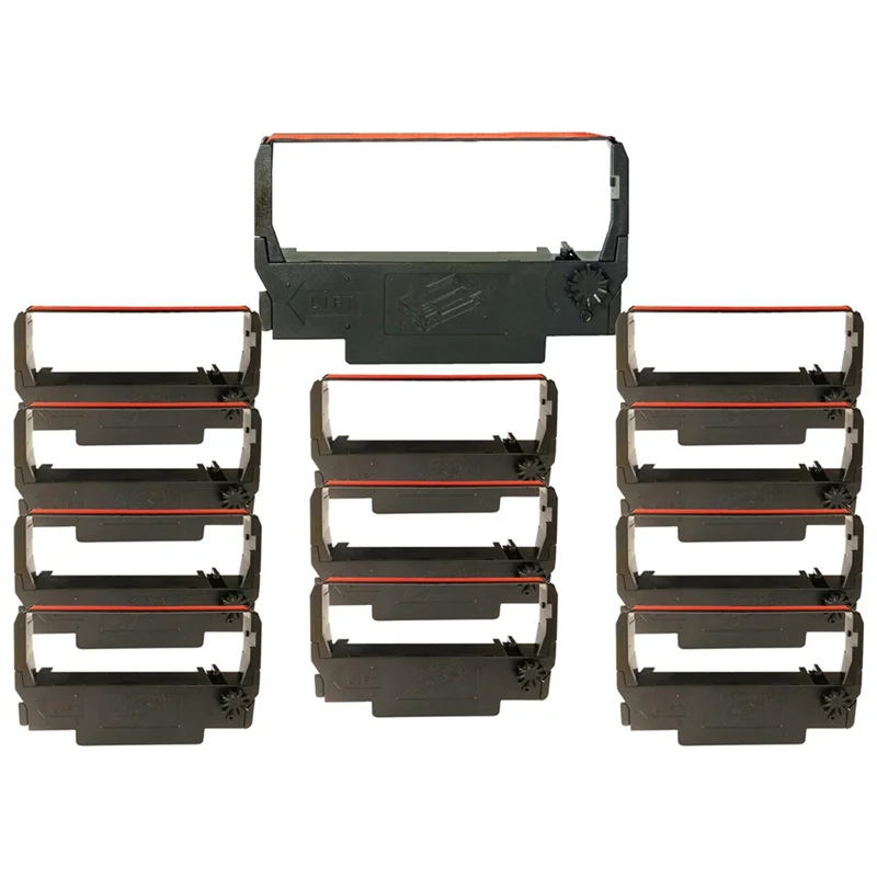 

12 шт. черно-красная лента для принтеров Epson ERC38 ERC30 ERC34 TM-U220A/220B/220D/300/375 для принтера SNBC BTP-M180