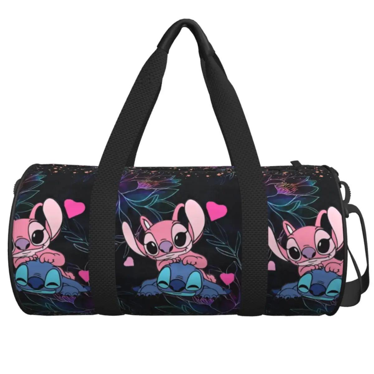 

Stitch Gym Bag Cartoon Kawaii Travel Training Sports Bags Male Female Design with Shoes Novelty Fitness Bag Weekend Handbags