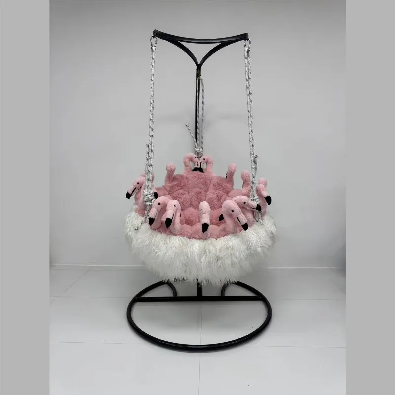 Rocking chair, creative personality art, special-shaped animal doll, flamingo lazy chair, sofa plush