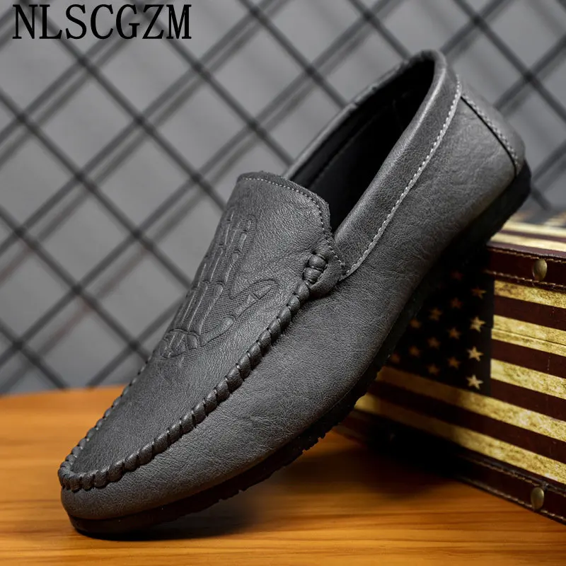 Luxury Sneakers Leather Shoes for Men Slip on Shoes Men Loafers Men Casual Shoes Office 2024 Italiano Casuales кросовки мужские