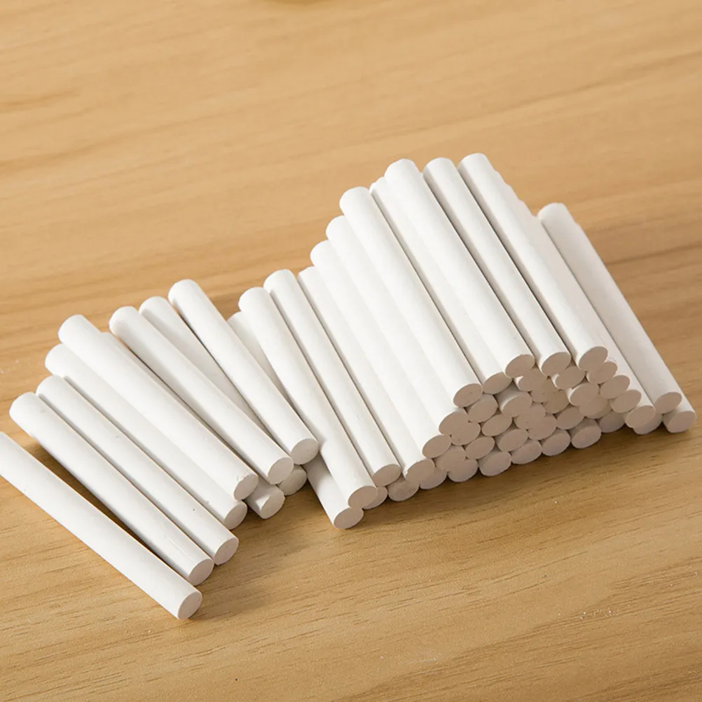 4 Boxes Dust Free Chalk Teaching Supplies Colorful White Chalks Safe Non Toxic Portable Chalk for School Classroom Use