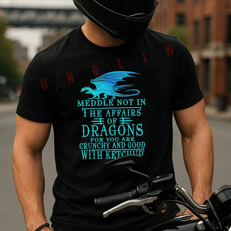 

Don't Interfere In Other People's Affairs Moto T-Shirt Fashion Men And Women Aesthetic High Quality Cotton Tees